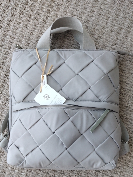 House Of Harlow Quilted Light Gray Women’s Backpack main image 10